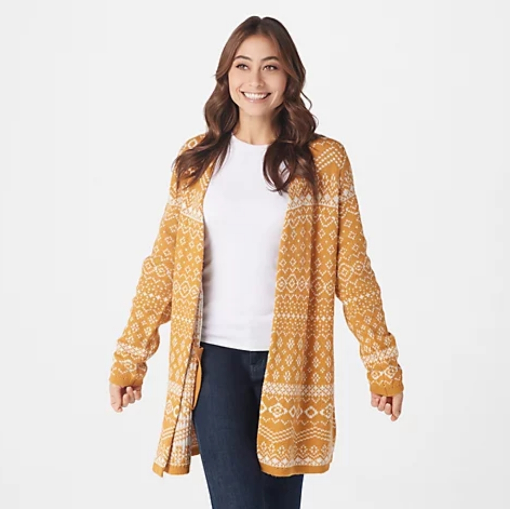 Denim and Company Sweater cardigan Harvest